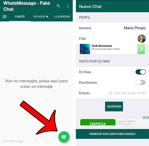 WhatsApp fake paso2