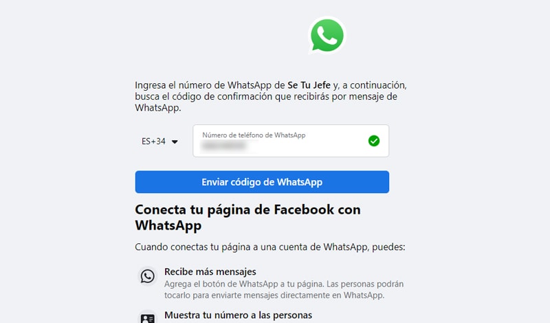 vincular WhatsApp a Facebook 2