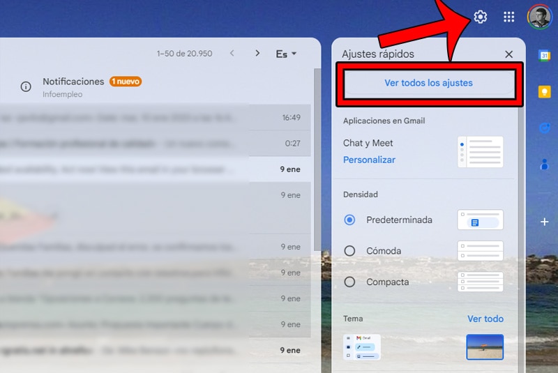 aumentar tiempo deshacer email enviado en gmail